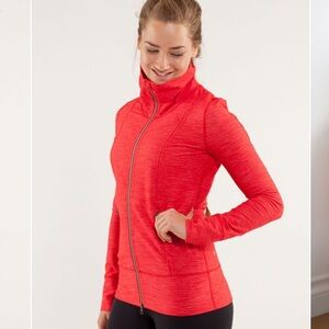 Lululemon Daily Yoga Jacket - Reversible Slub Denim Love Red - 6